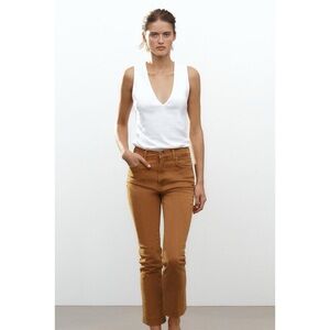 ZARA ZW COLLECTION HIGH RISE BOOTCUT CROPPED JEANS size 4